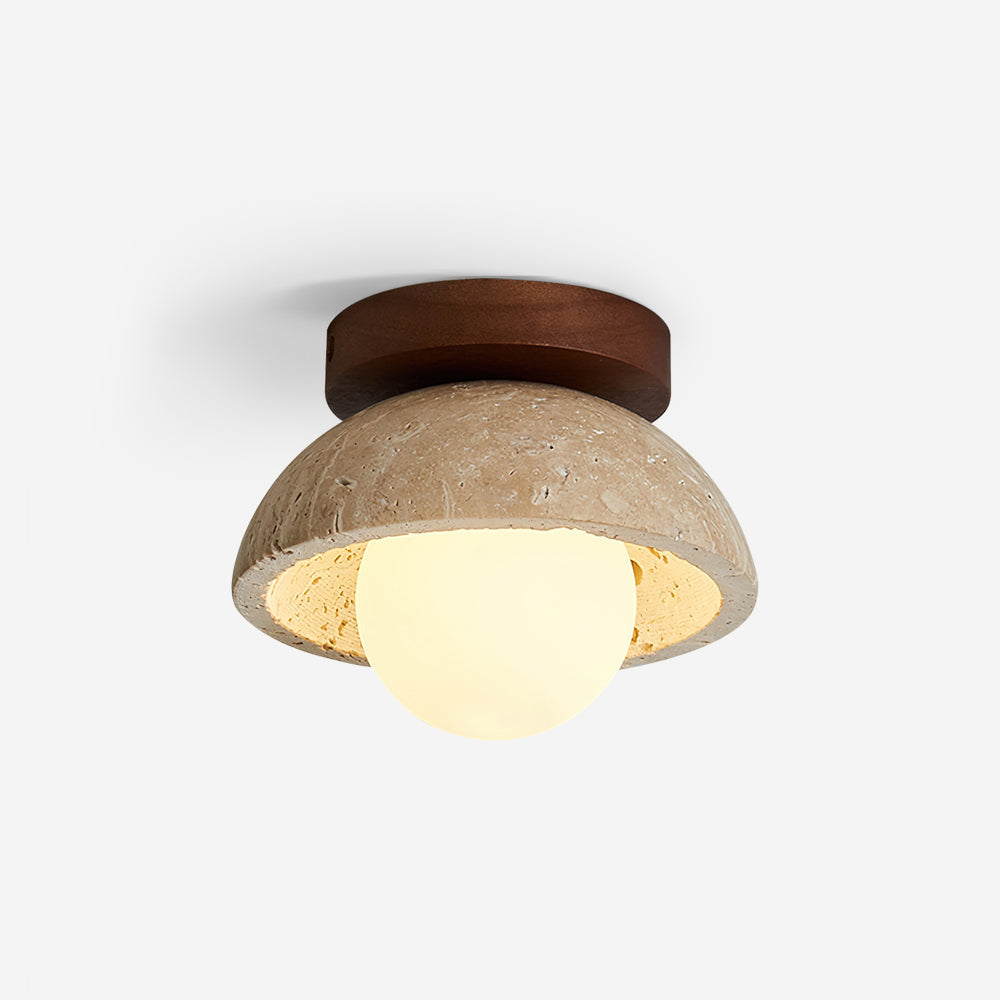 Ritta Minimalist Travertine Ceiling Light - Neutralighting