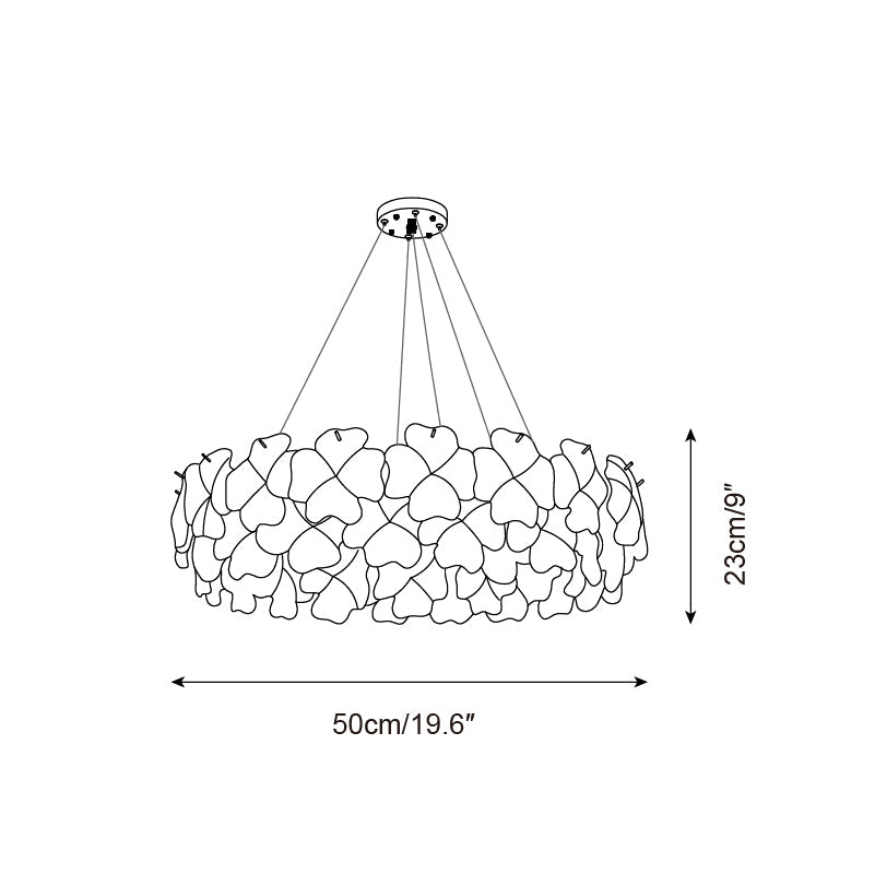 Ophelis Pink Flower Glass Chandelier - Neutralighting