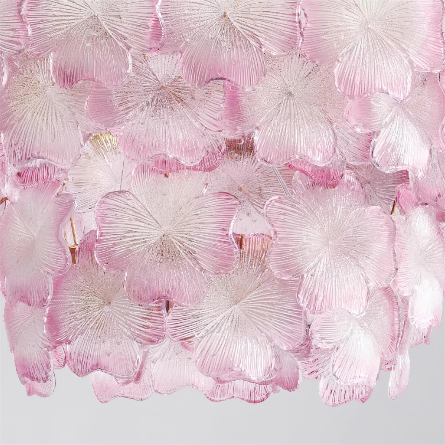 Ophelis Pink Flower Glass Chandelier - Neutralighting
