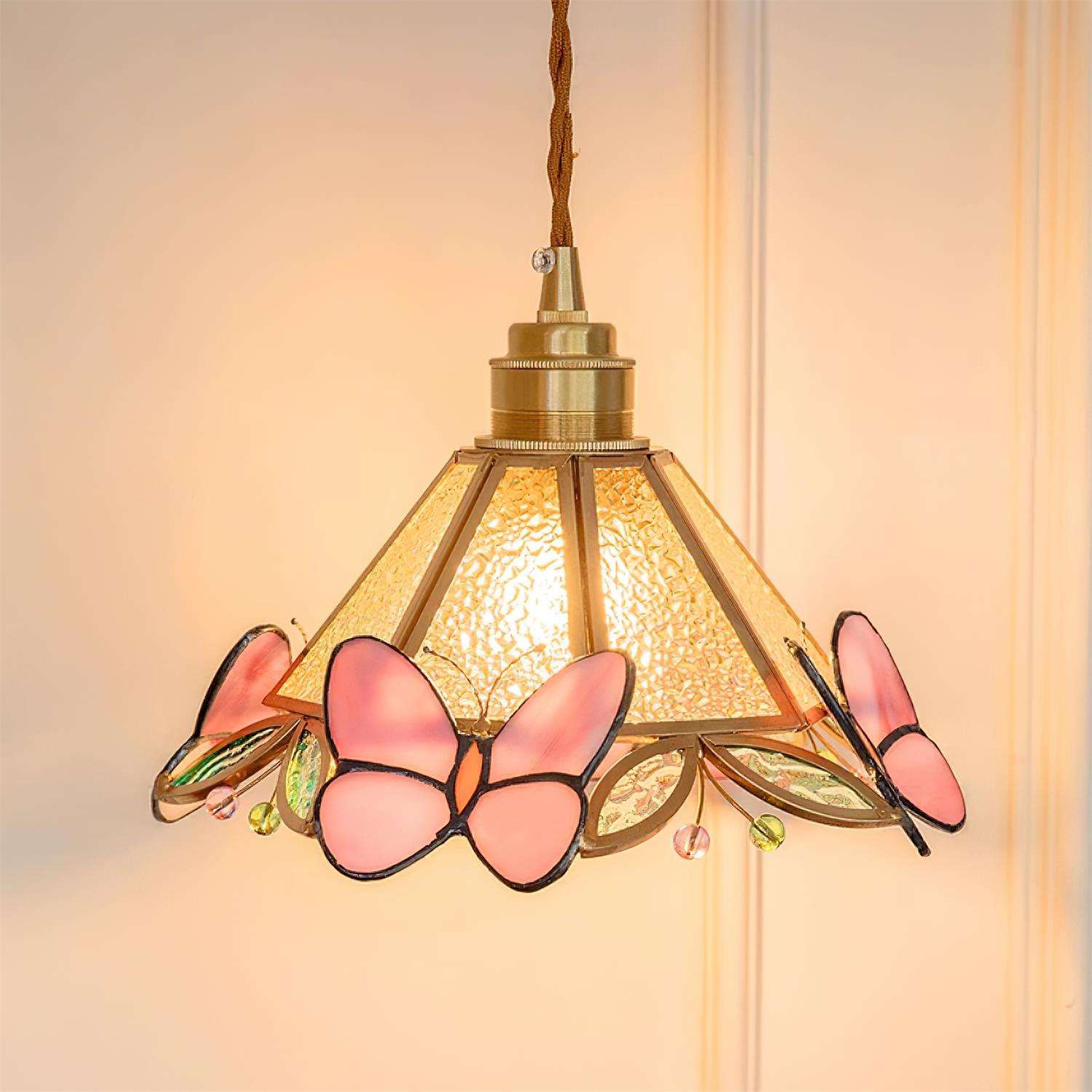 Tiffany Butterfly Stained GlassPendant Light - Neutralighting