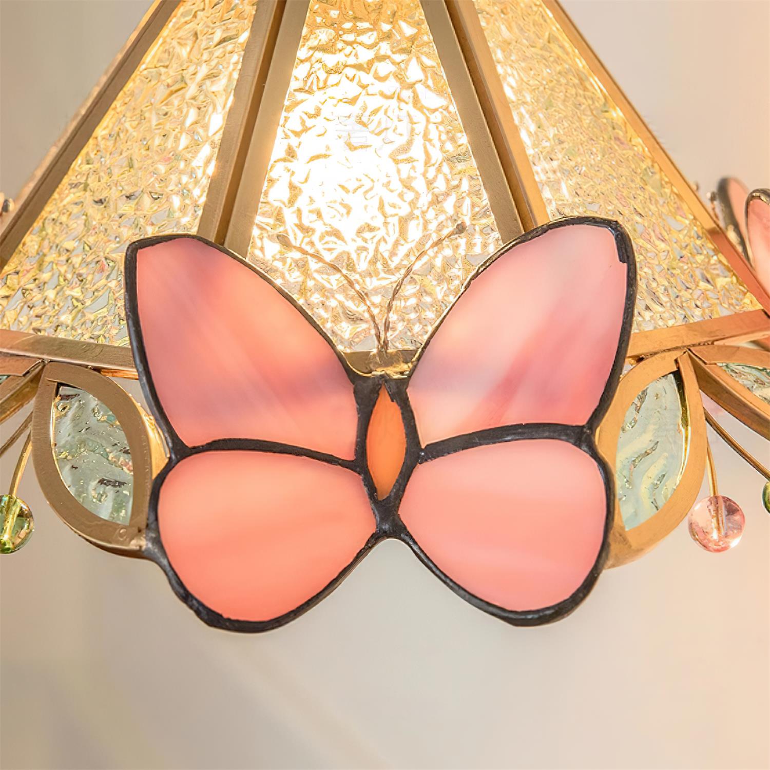 Tiffany Butterfly Stained GlassPendant Light - Neutralighting