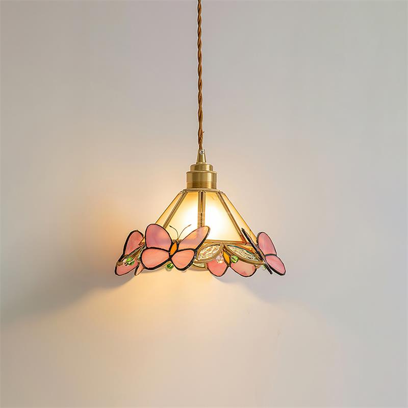 Tiffany Butterfly Stained GlassPendant Light - Neutralighting