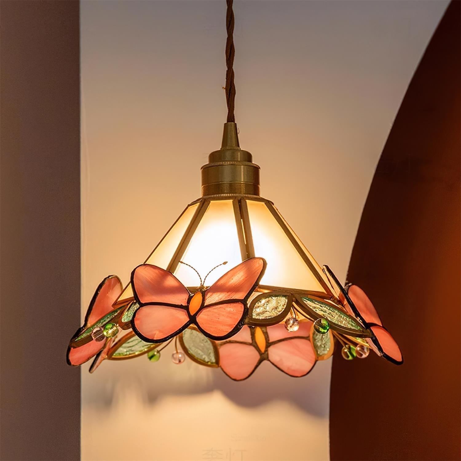 Tiffany Butterfly Stained GlassPendant Light - Neutralighting