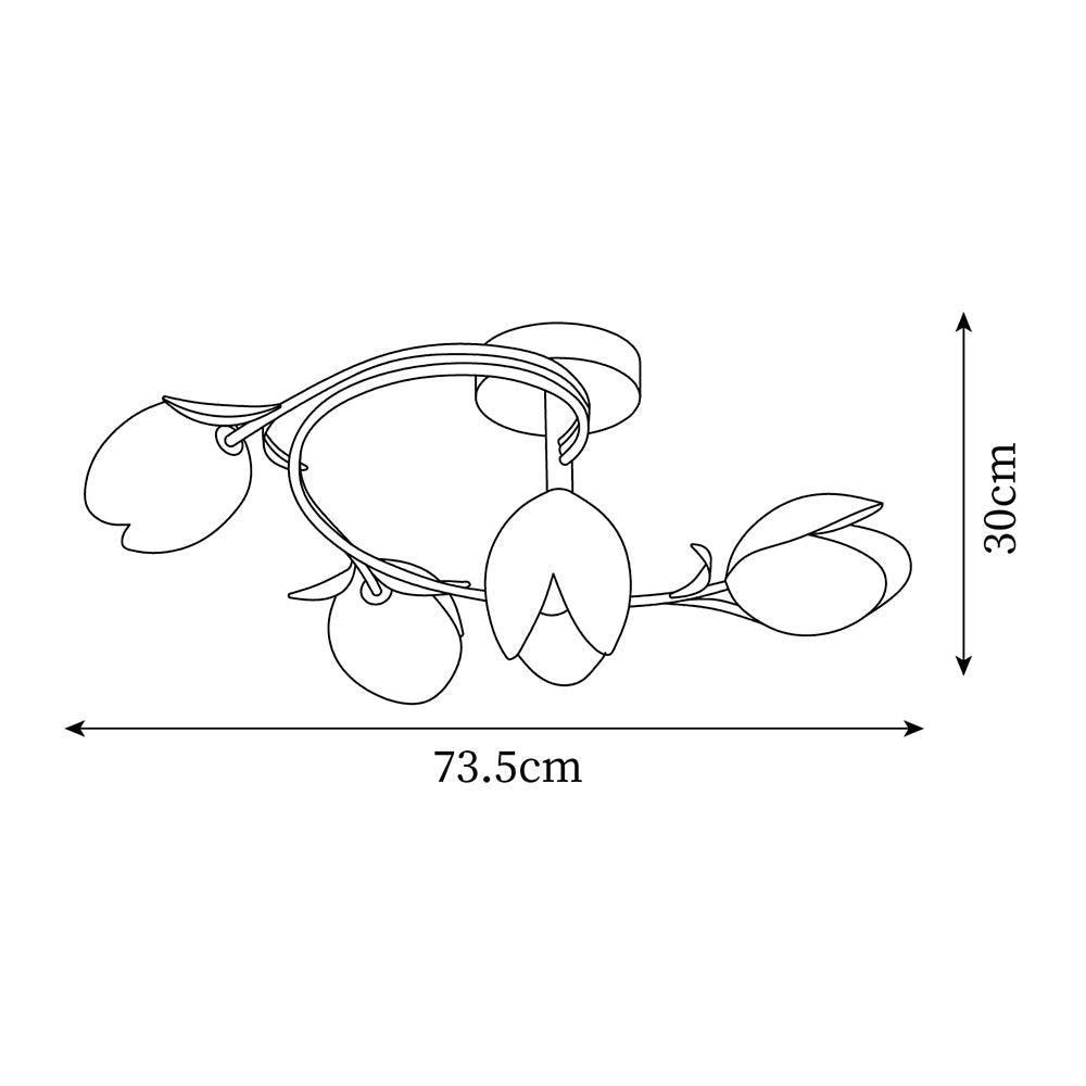 Iris 6-Light Tulip Ceiling Light - Neutralighting