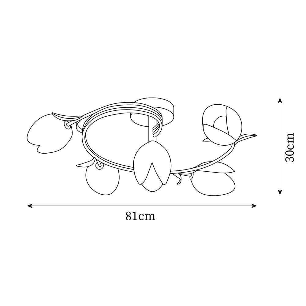 Iris 6-Light Tulip Ceiling Light - Neutralighting