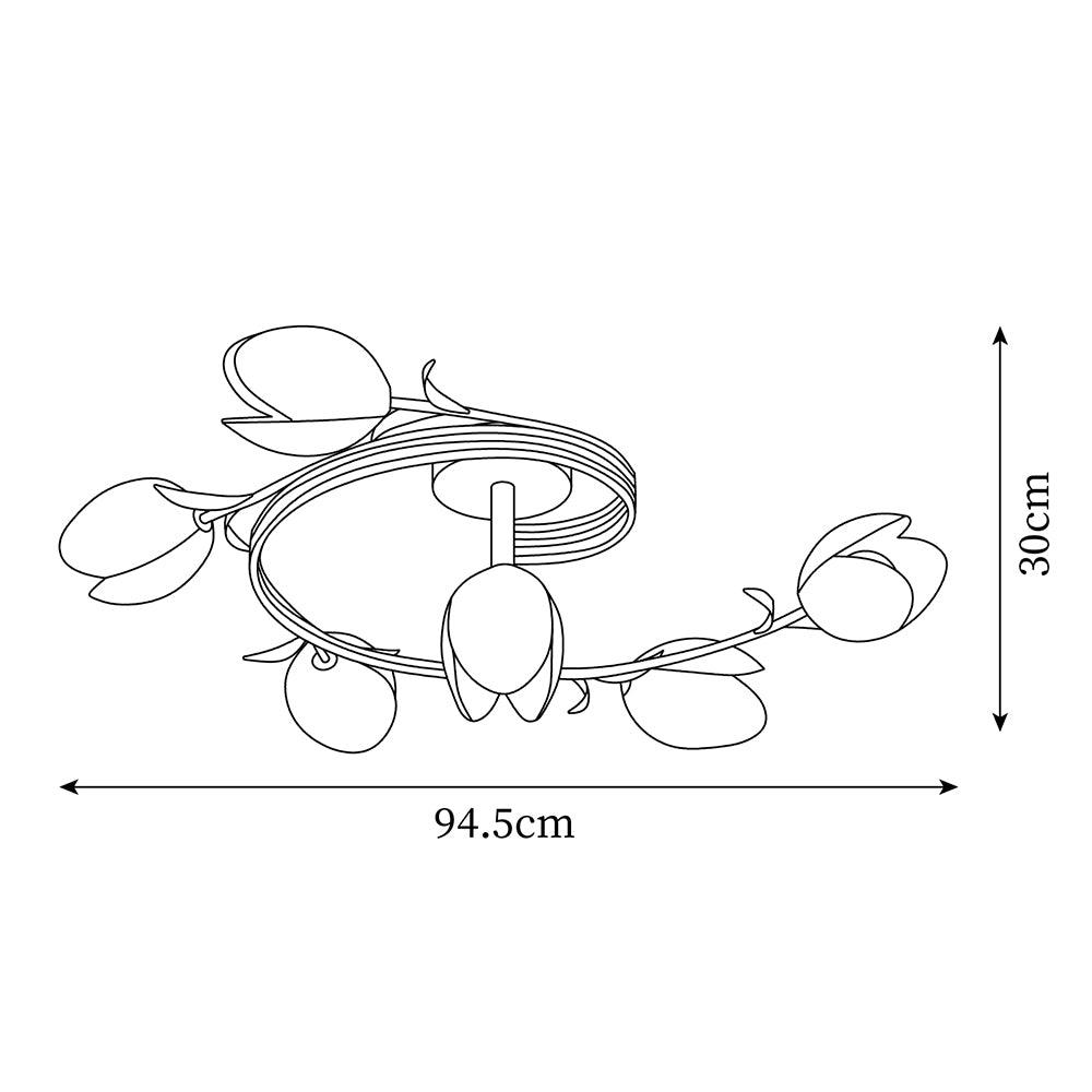 Iris 6-Light Tulip Ceiling Light - Neutralighting