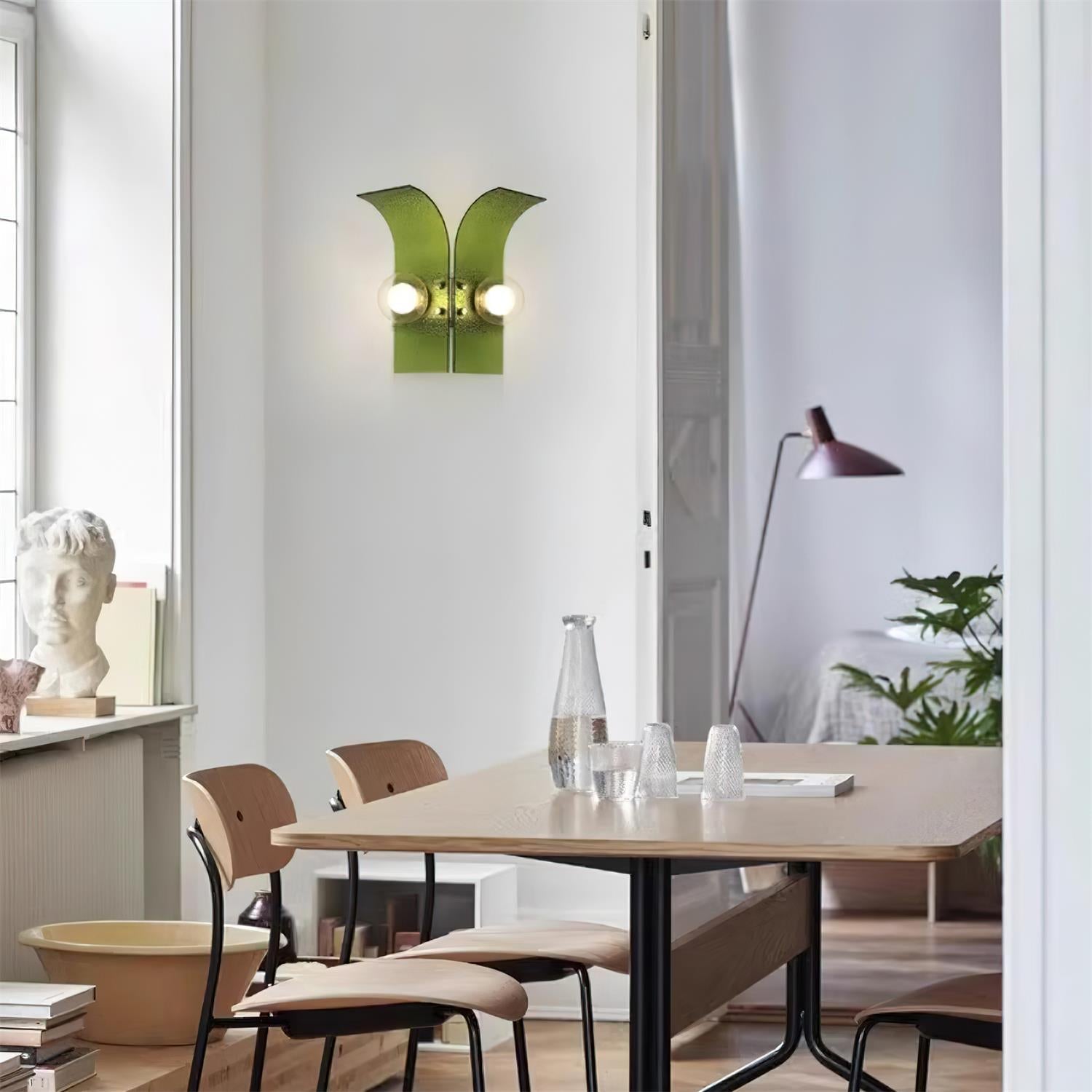 Wall Light Textured Glass Panels Dual Globes - Neutralighting