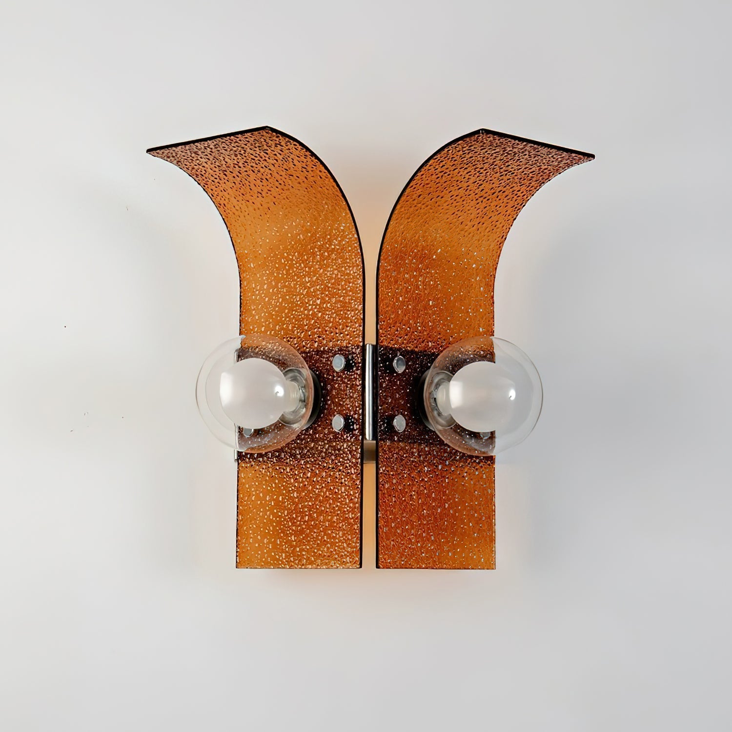Wall Light Textured Glass Panels Dual Globes - Neutralighting