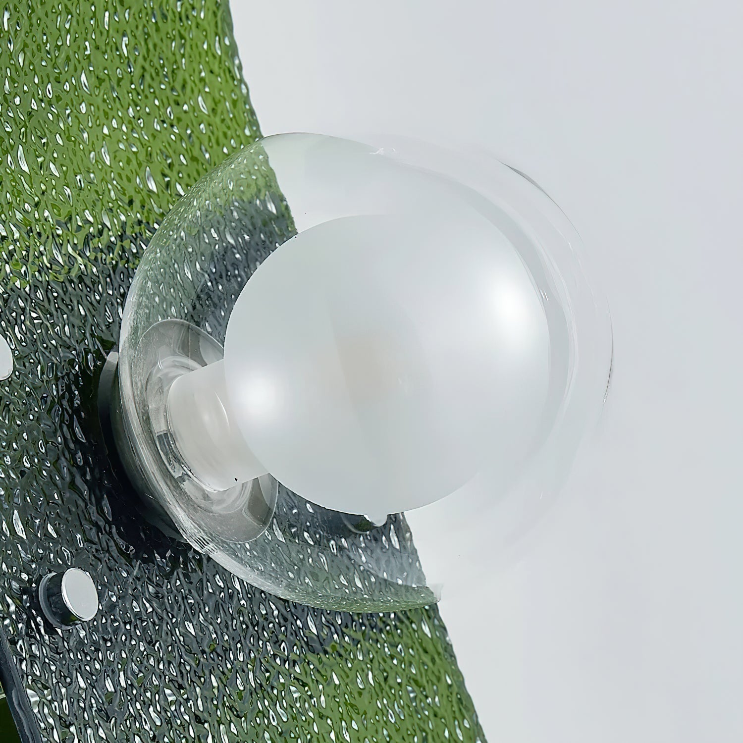 Wall Light Textured Glass Panels Dual Globes - Neutralighting