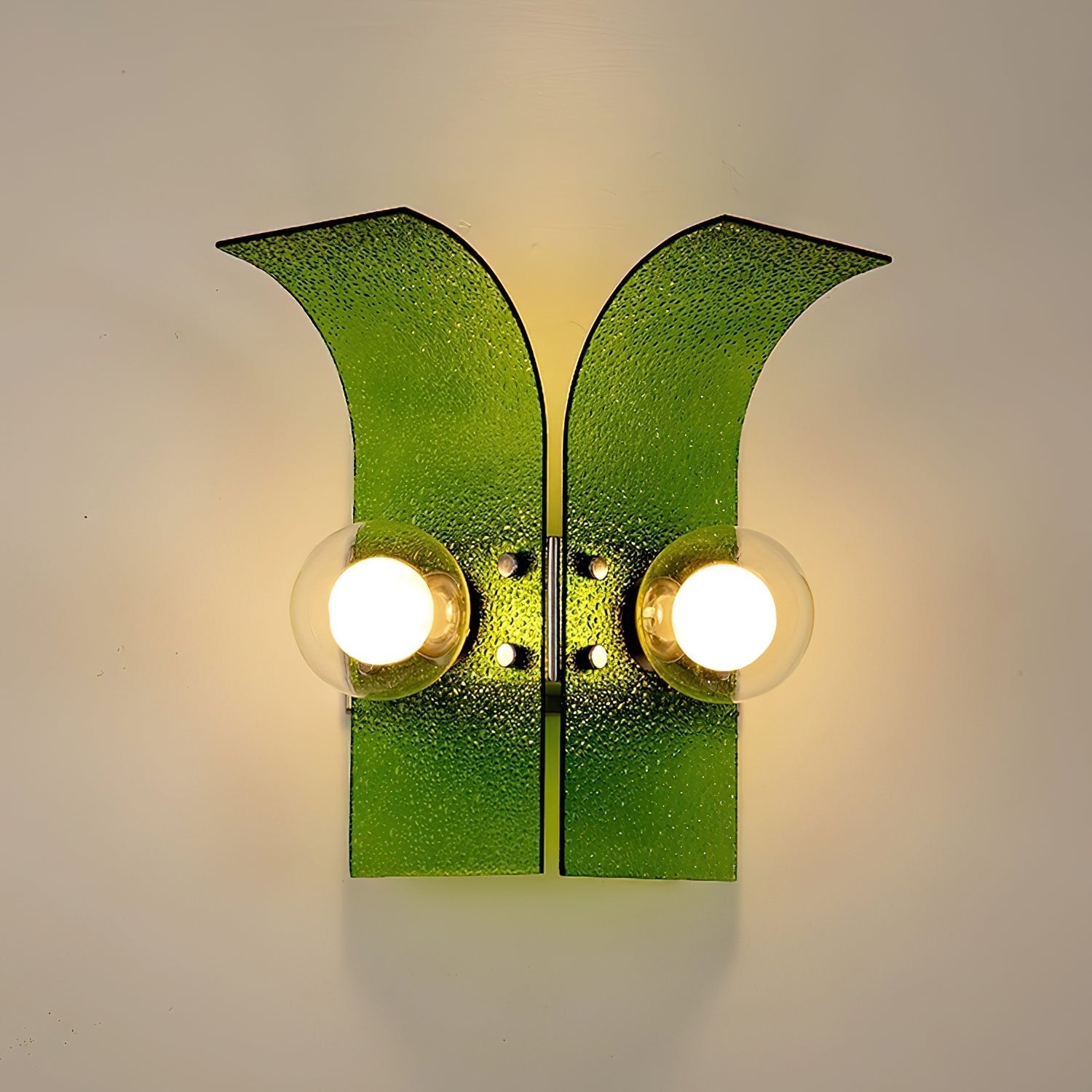 Wall Light Textured Glass Panels Dual Globes - Neutralighting