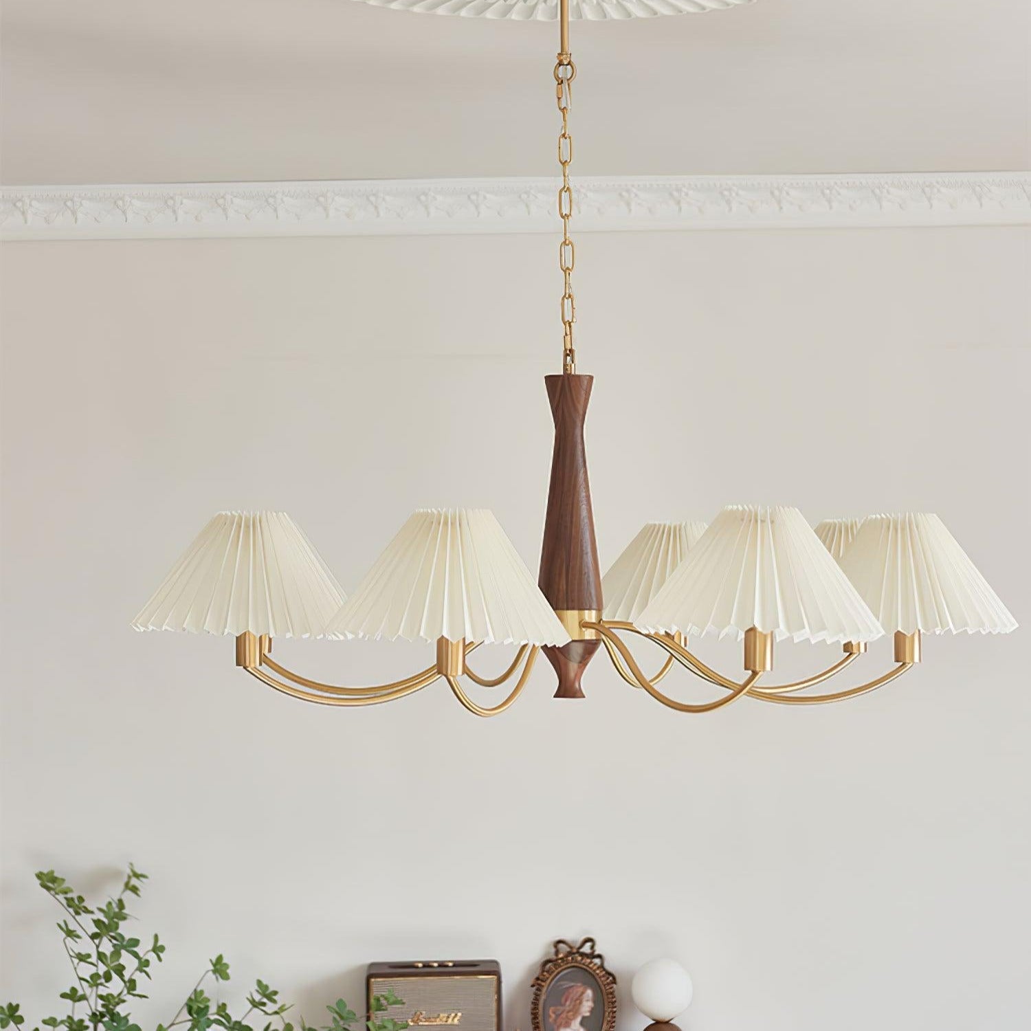 Zarn Pleated Chandelier Fabric - Neutralighting