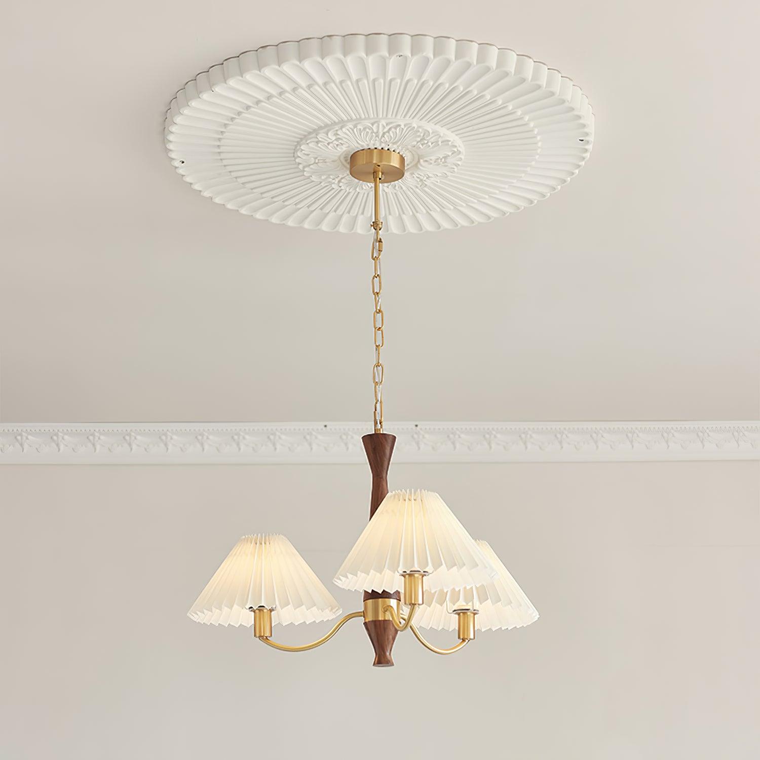 Zarn Pleated Chandelier Fabric - Neutralighting