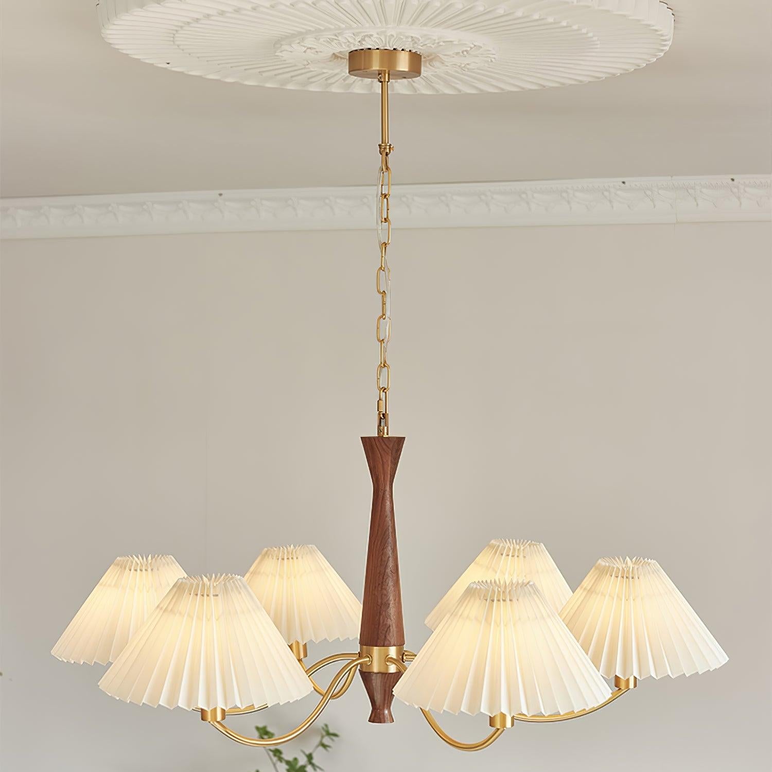 Zarn Pleated Chandelier Fabric - Neutralighting