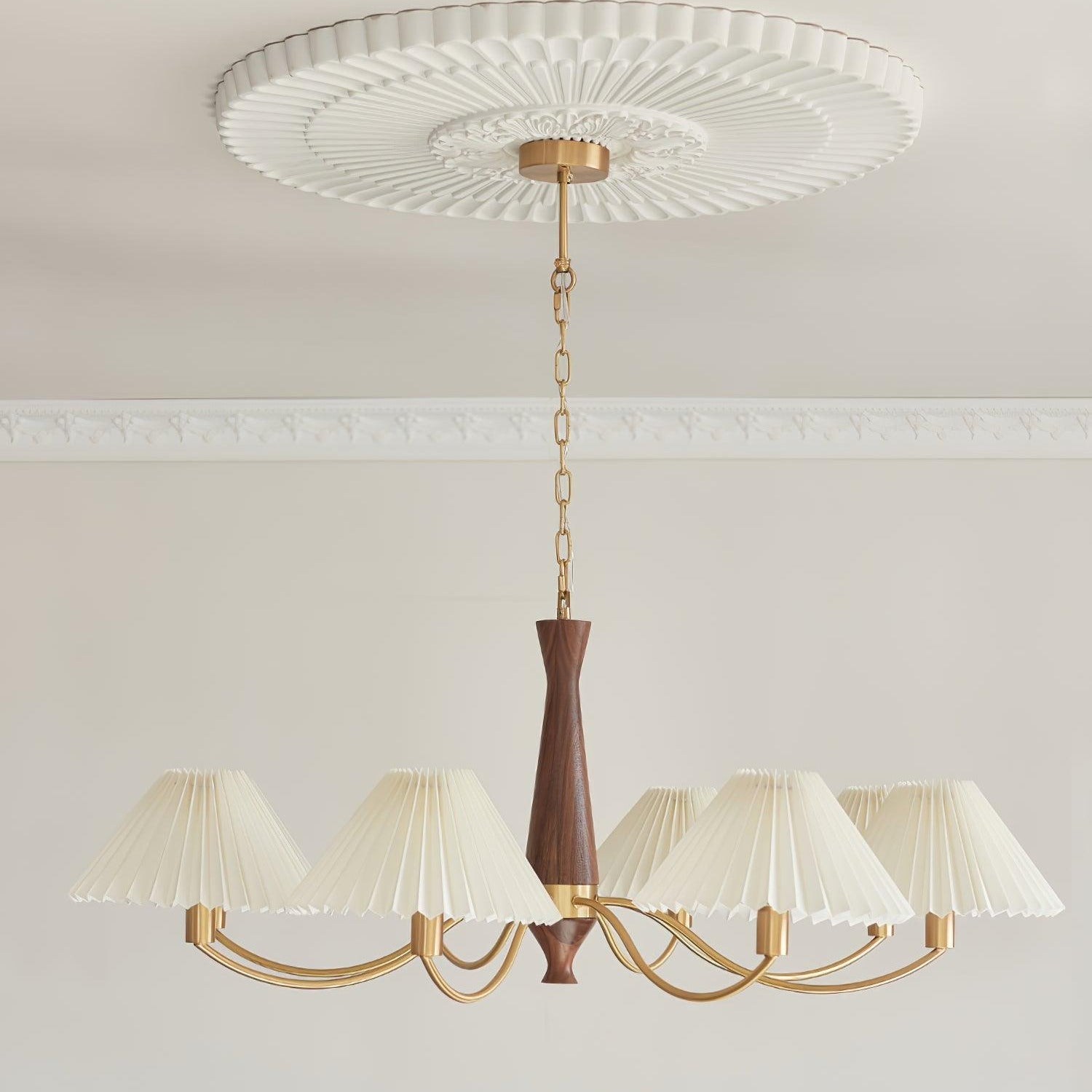 Zarn Pleated Chandelier Fabric - Neutralighting
