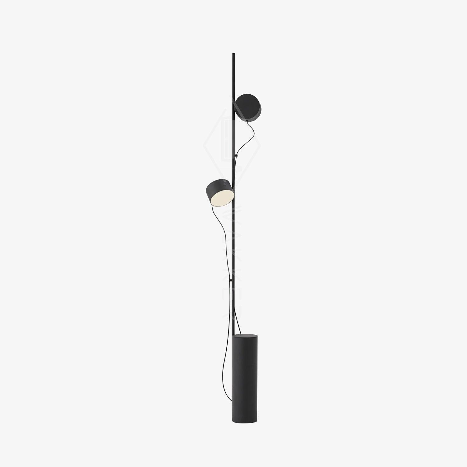 Avi Floor Lamp Cylindrical/Linear Modern, Metal, Black, Bedroom - Neutralighting