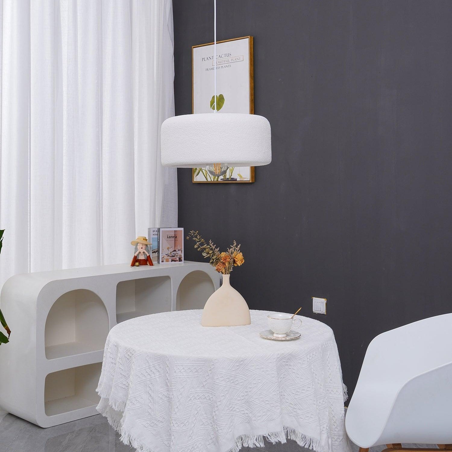 Avi Modern Cloud Dome Pendant Light, Gray - Neutralighting