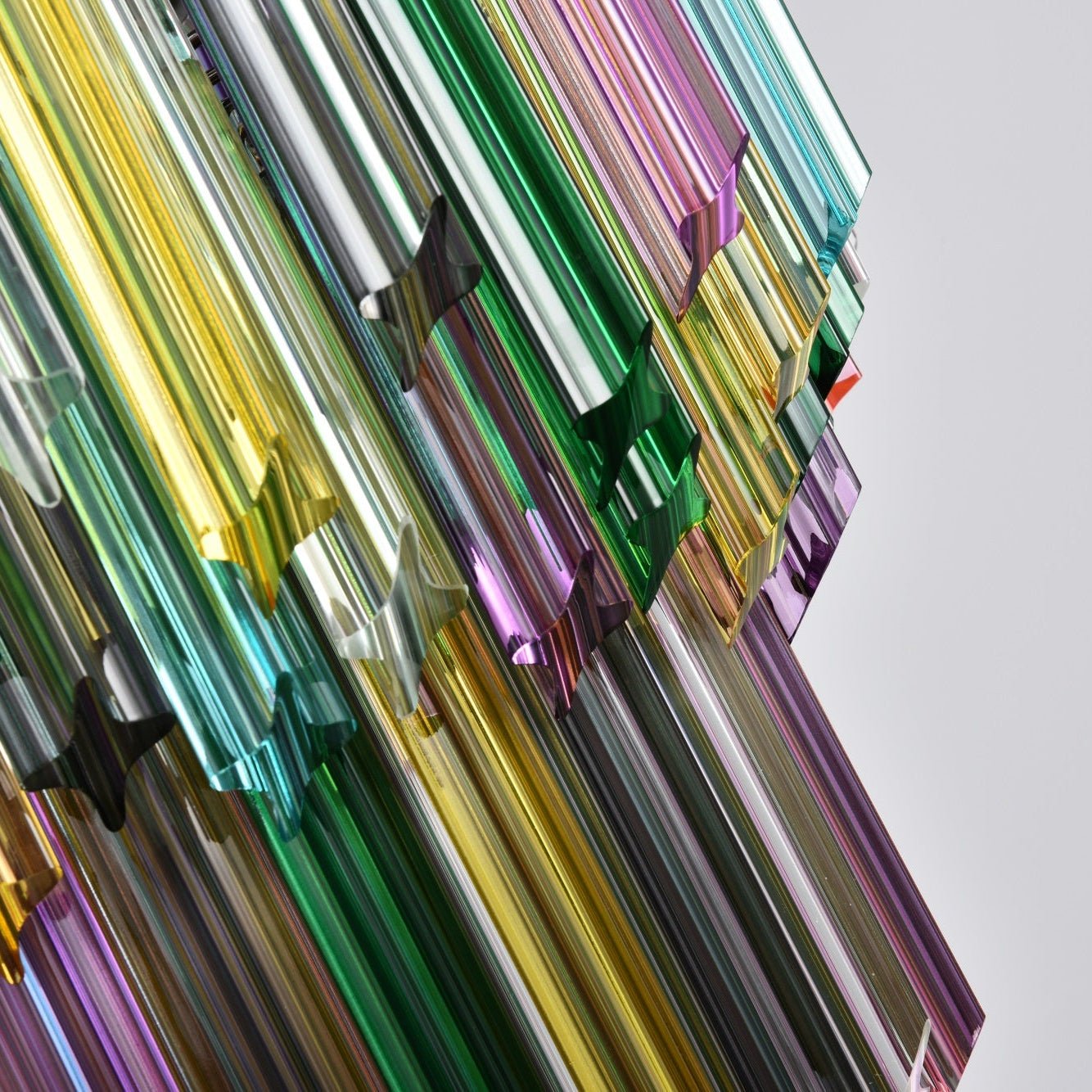 Aurora Chandelier Murano Glass Colorful Prism