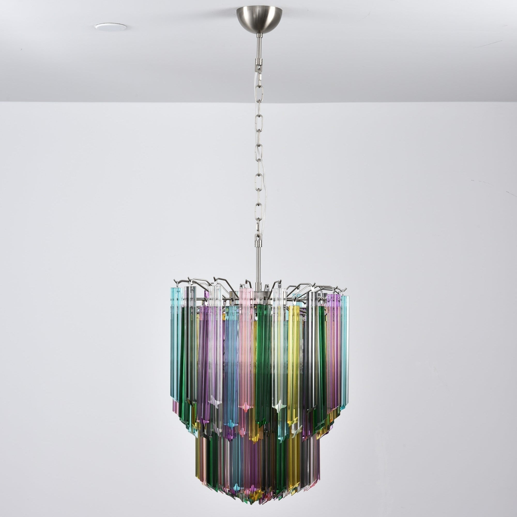 Aurora Chandelier Murano Glass Colorful Prism
