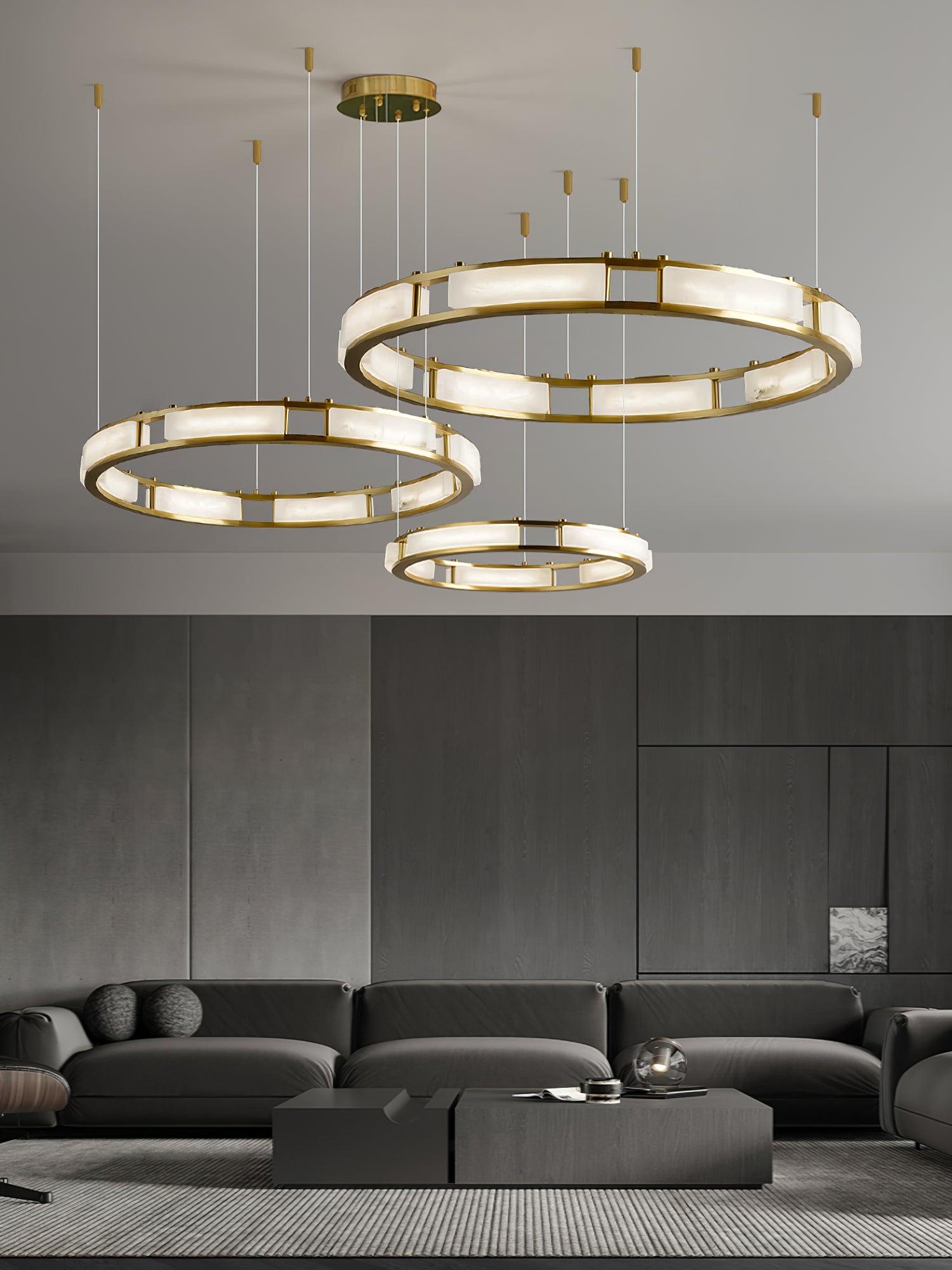 Symiria Luxury Alabaster Ring Pendant Light - Neutralighting