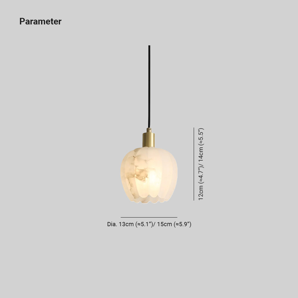 Ritta Pendant Light Flower-shaped Alabaster - Neutralighting
