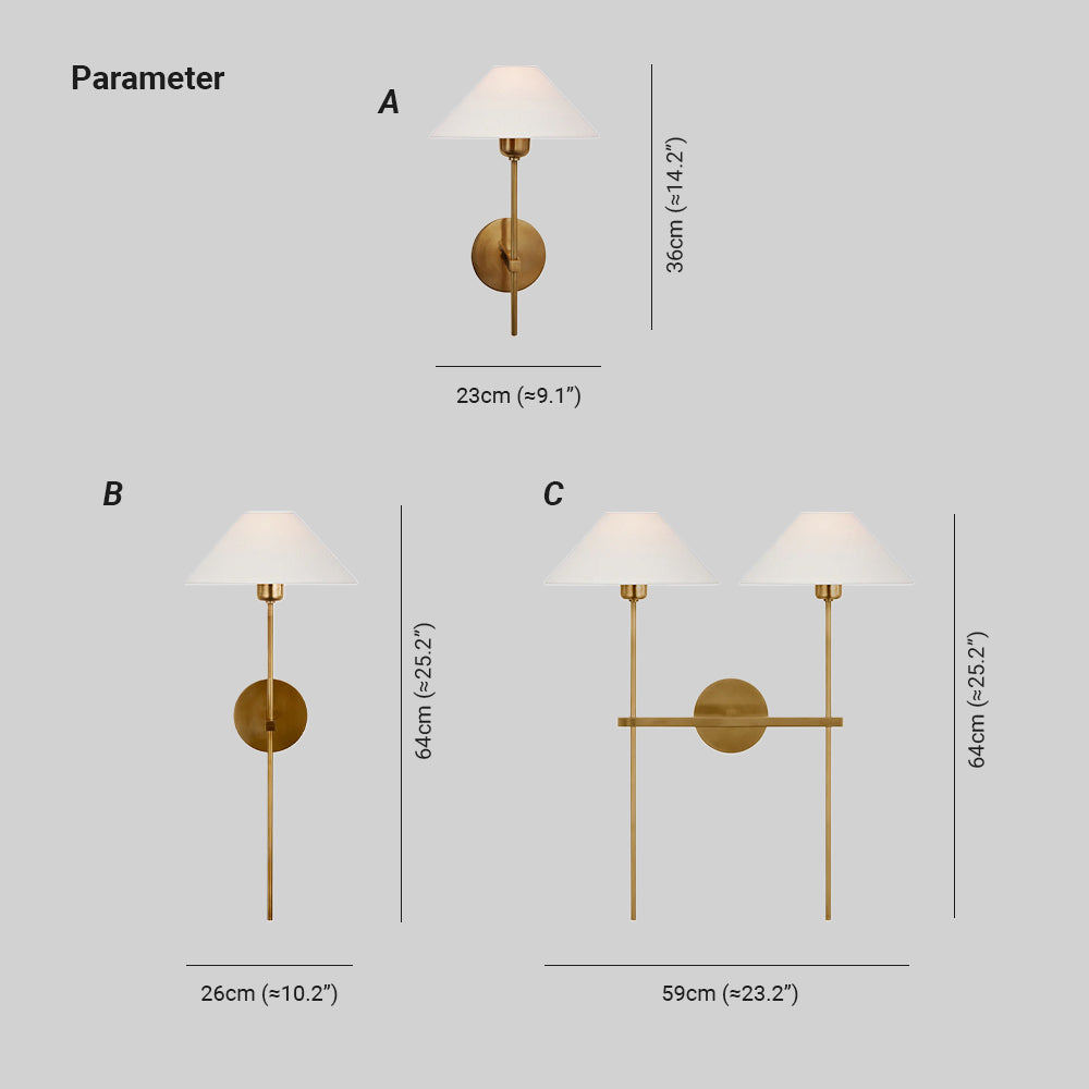 Genevieve Wall Lamp Fabric - Neutralighting