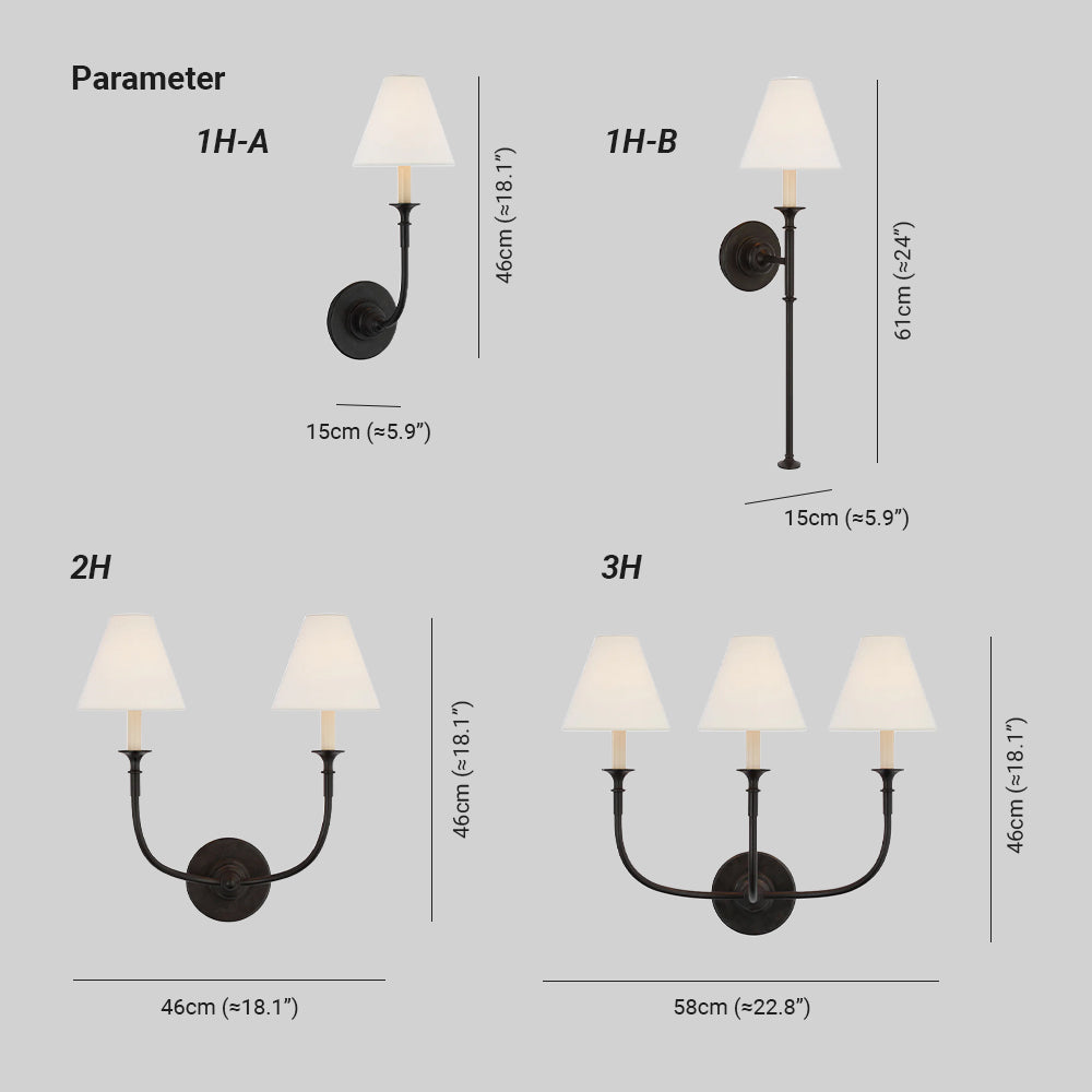 Vivienne Wall Lamp Fabric - Neutralighting