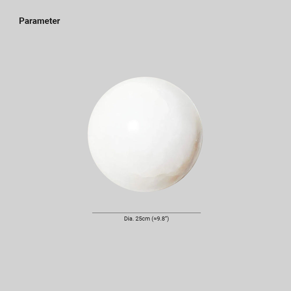 Grex Minimalist Round Alabaster Wall Lamp - Neutralighting