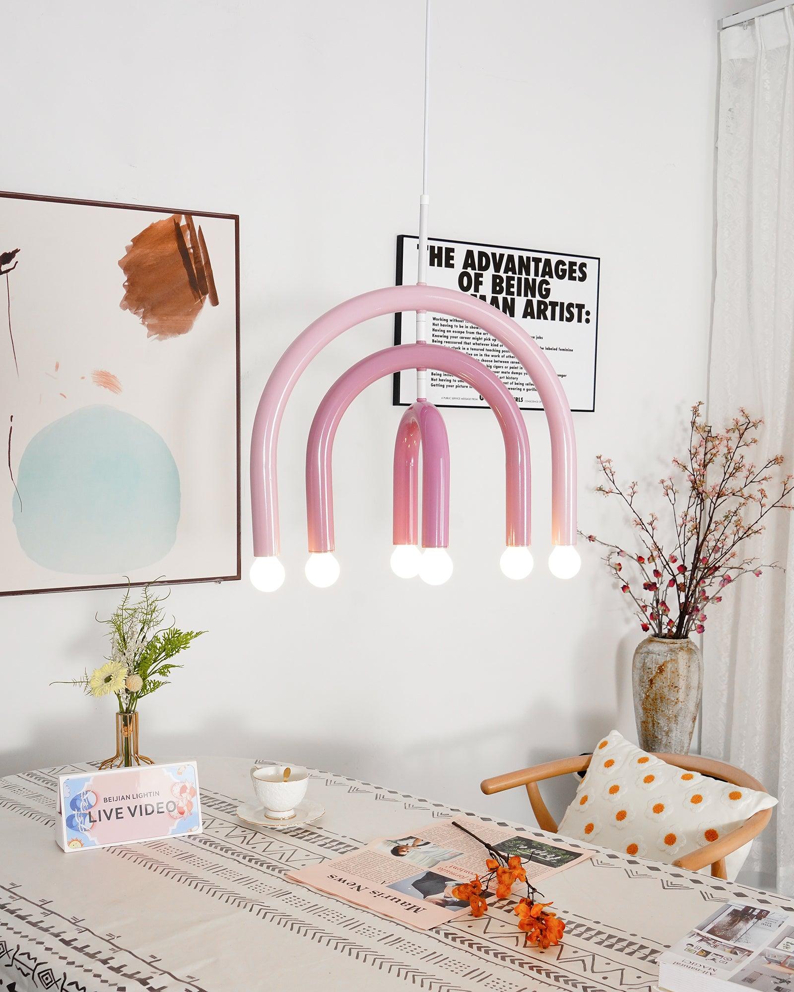 Pendant Lamp Rainbow Modern Metal Arc for Living and Dining Room - Neutralighting
