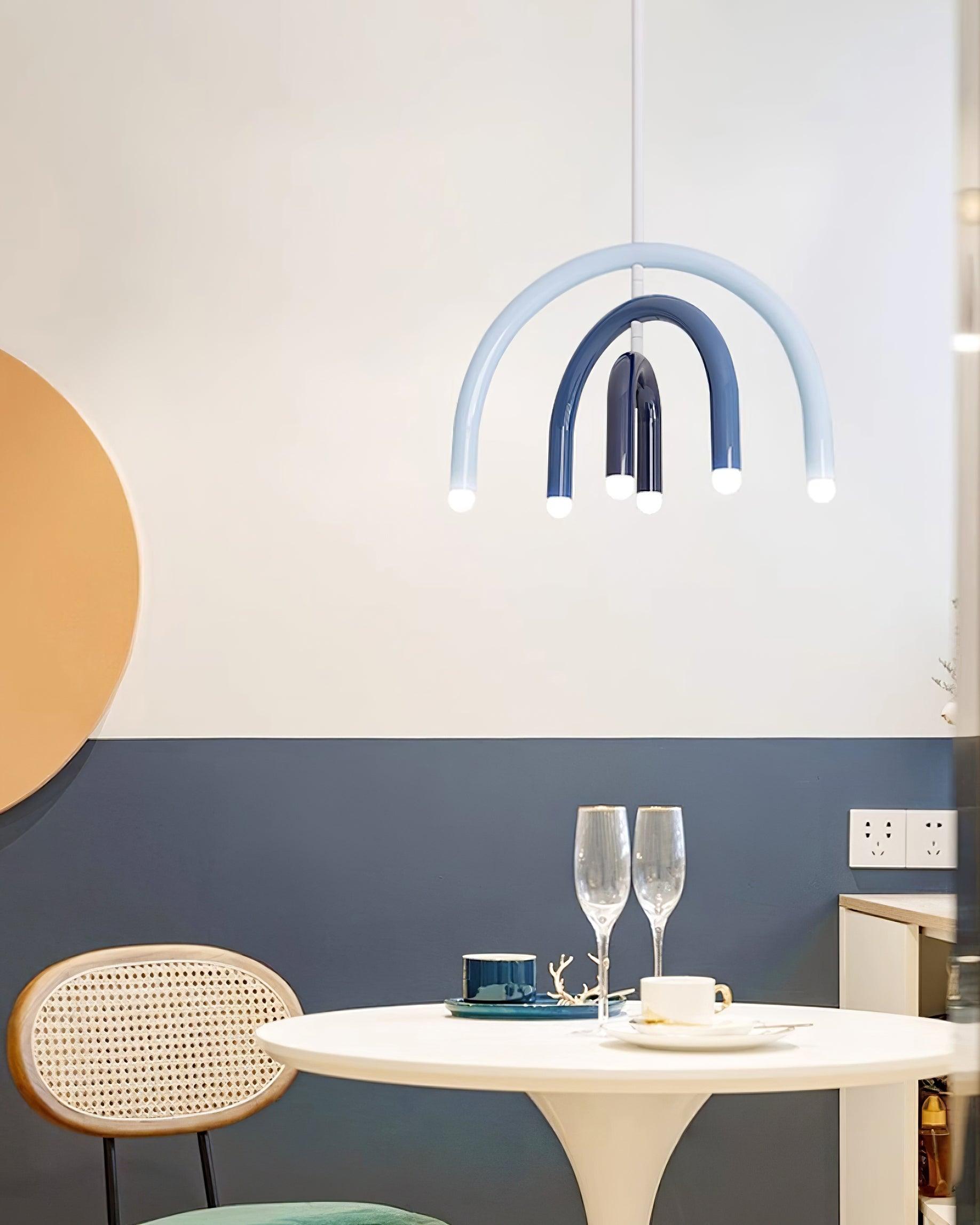 Pendant Lamp Rainbow Modern Metal Arc for Living and Dining Room - Neutralighting