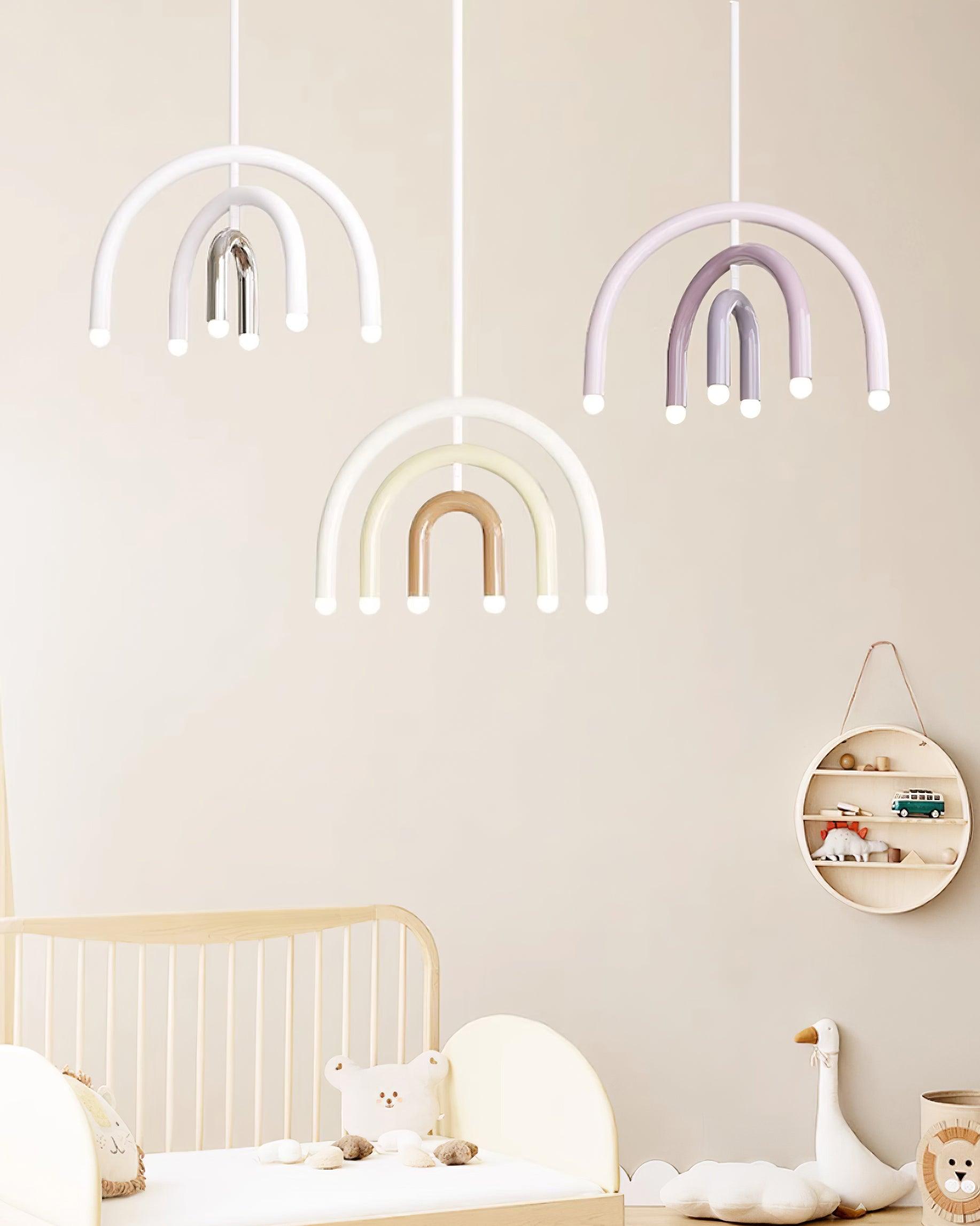 Pendant Lamp Rainbow Modern Metal Arc for Living and Dining Room - Neutralighting