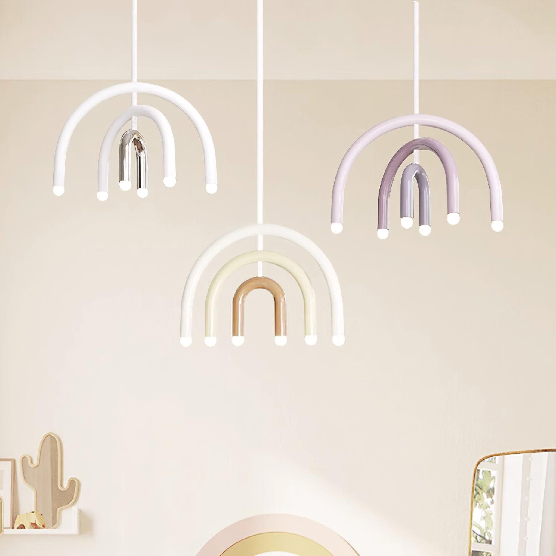 Pendant Lamp Rainbow Modern Metal Arc for Living and Dining Room - Neutralighting