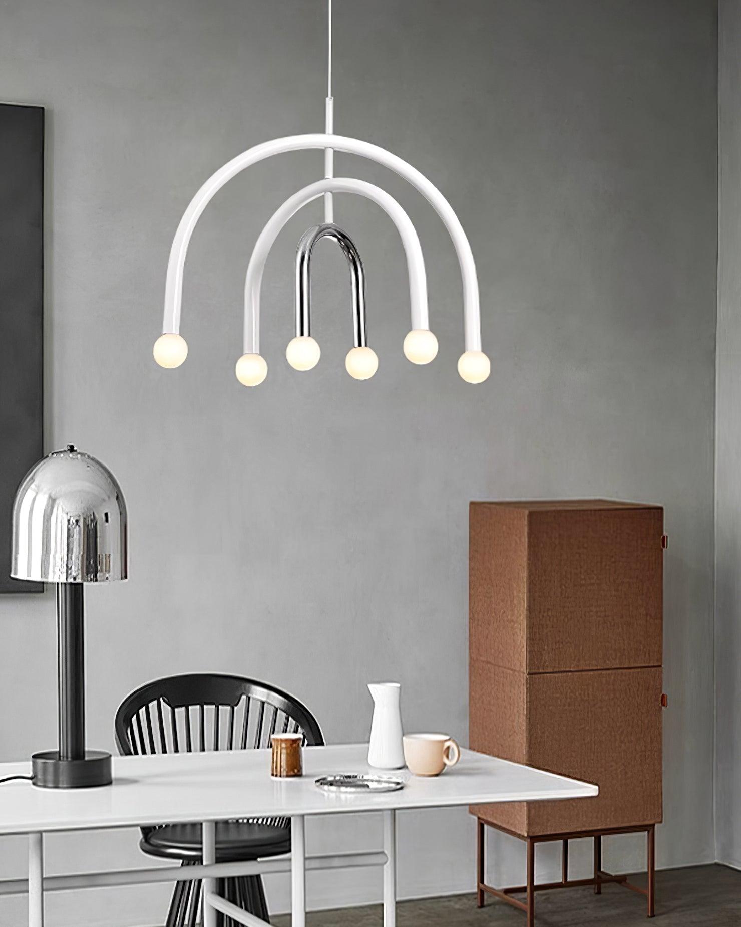 Pendant Lamp Rainbow Modern Metal Arc for Living and Dining Room - Neutralighting