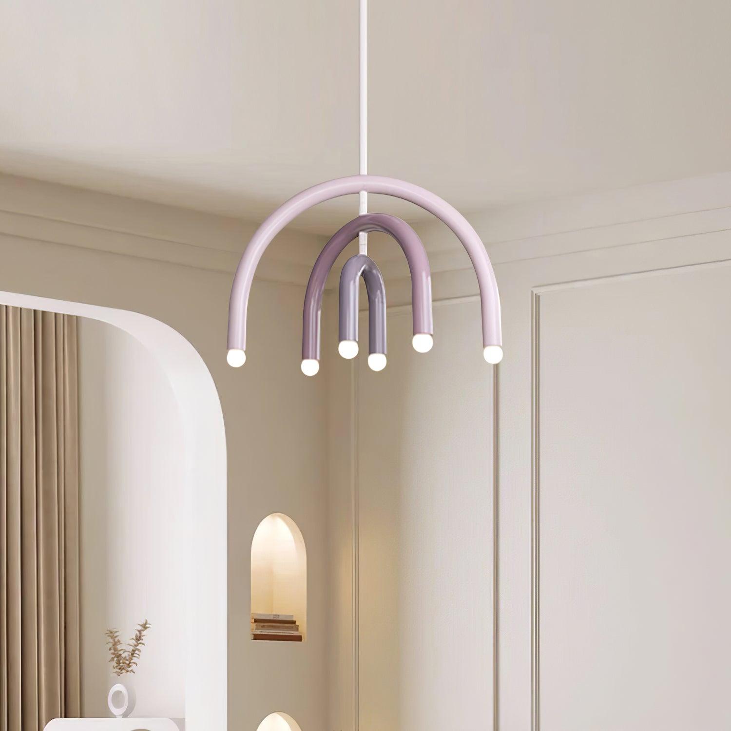 Pendant Lamp Rainbow Modern Metal Arc for Living and Dining Room - Neutralighting