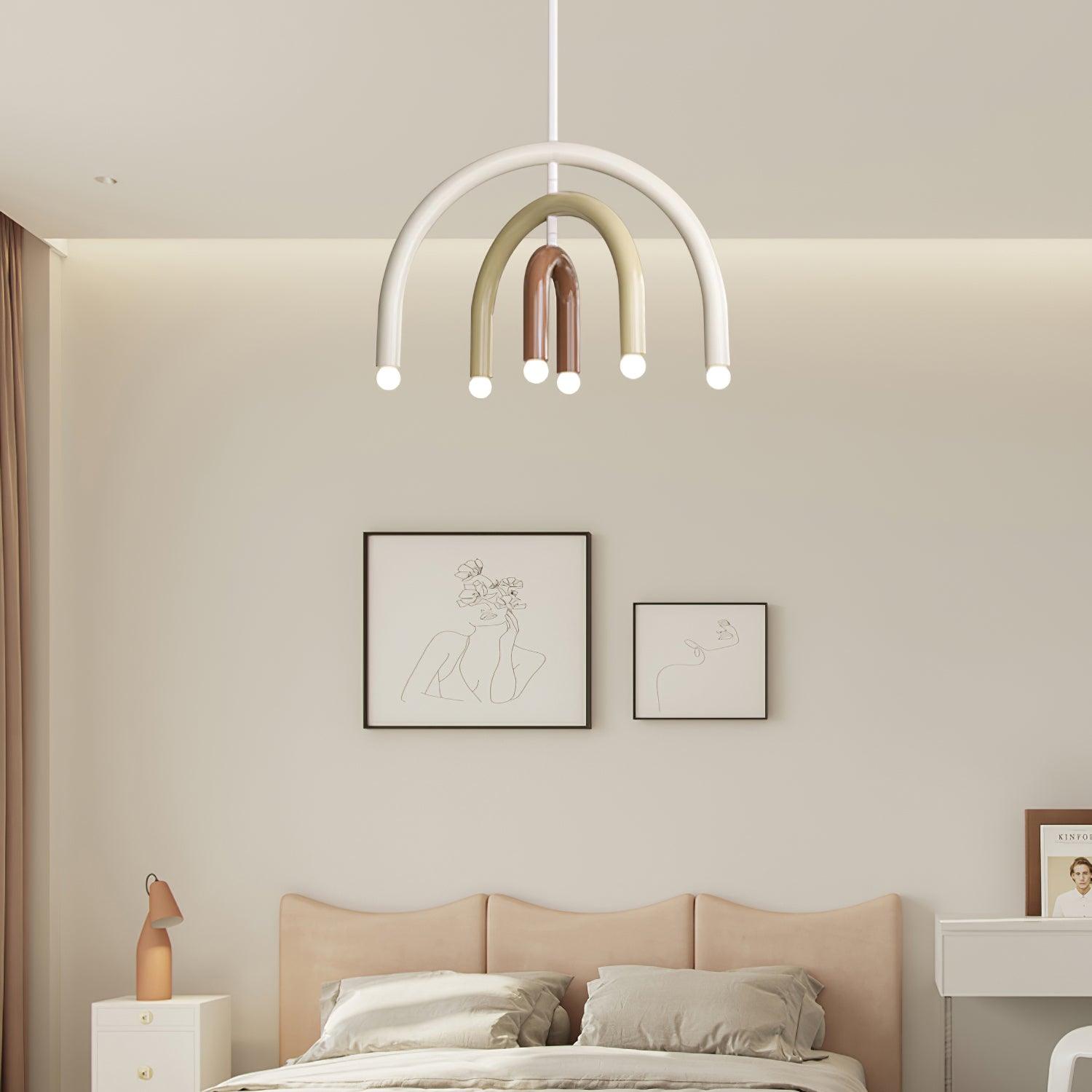 Pendant Lamp Rainbow Modern Metal Arc for Living and Dining Room - Neutralighting