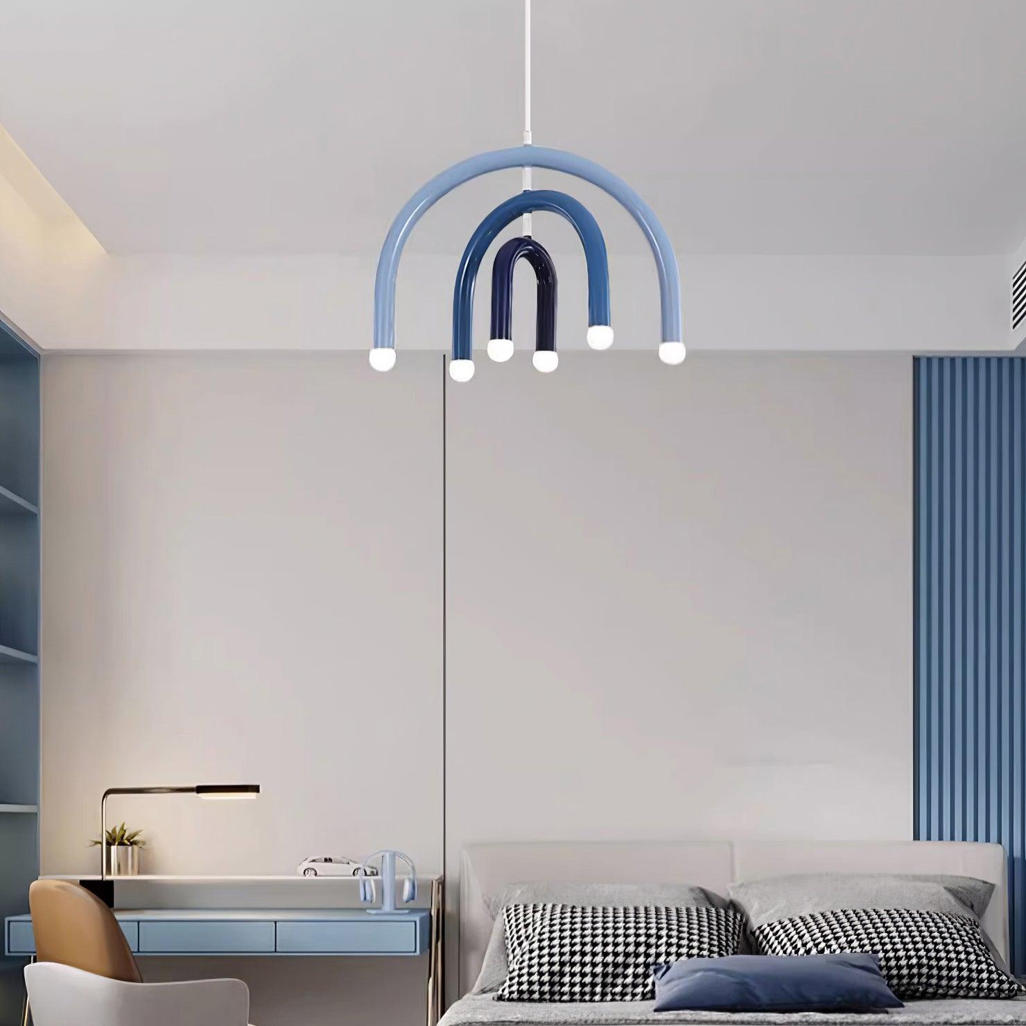 Pendant Lamp Rainbow Modern Metal Arc for Living and Dining Room - Neutralighting