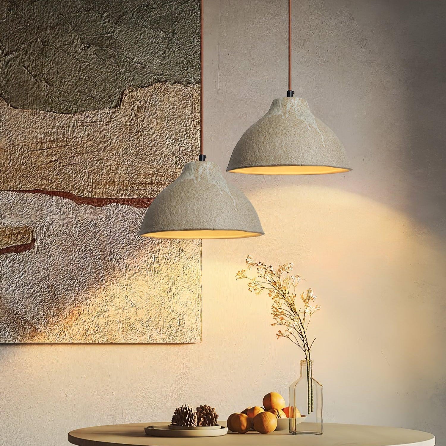 Maple Textured Ceramic Pendant Light - Neutralighting