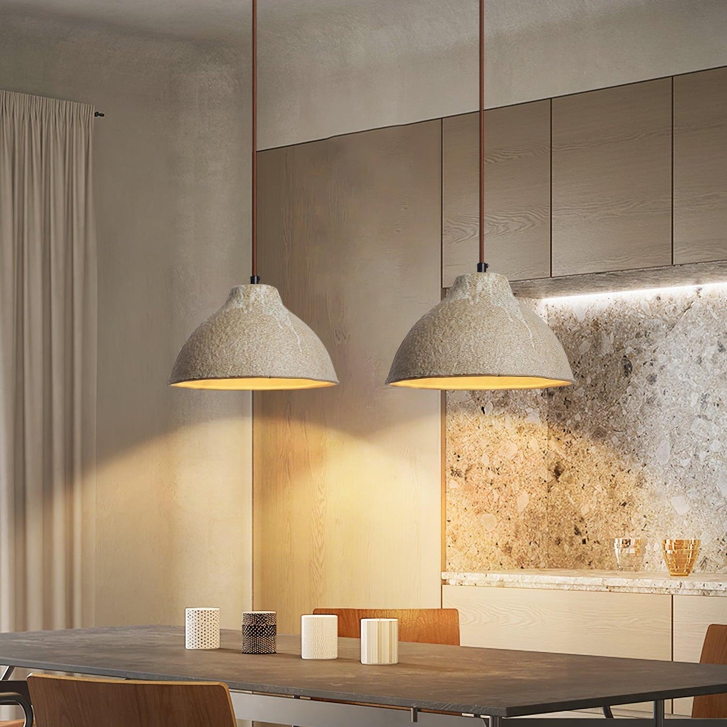 Maple Textured Ceramic Pendant Light - Neutralighting