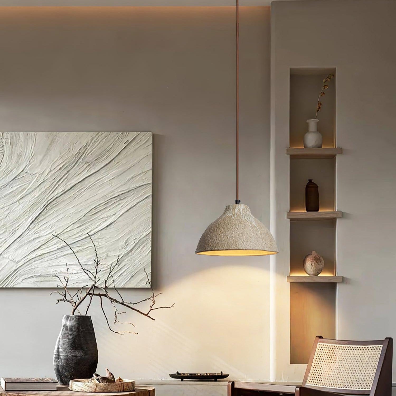 Maple Textured Ceramic Pendant Light - Neutralighting