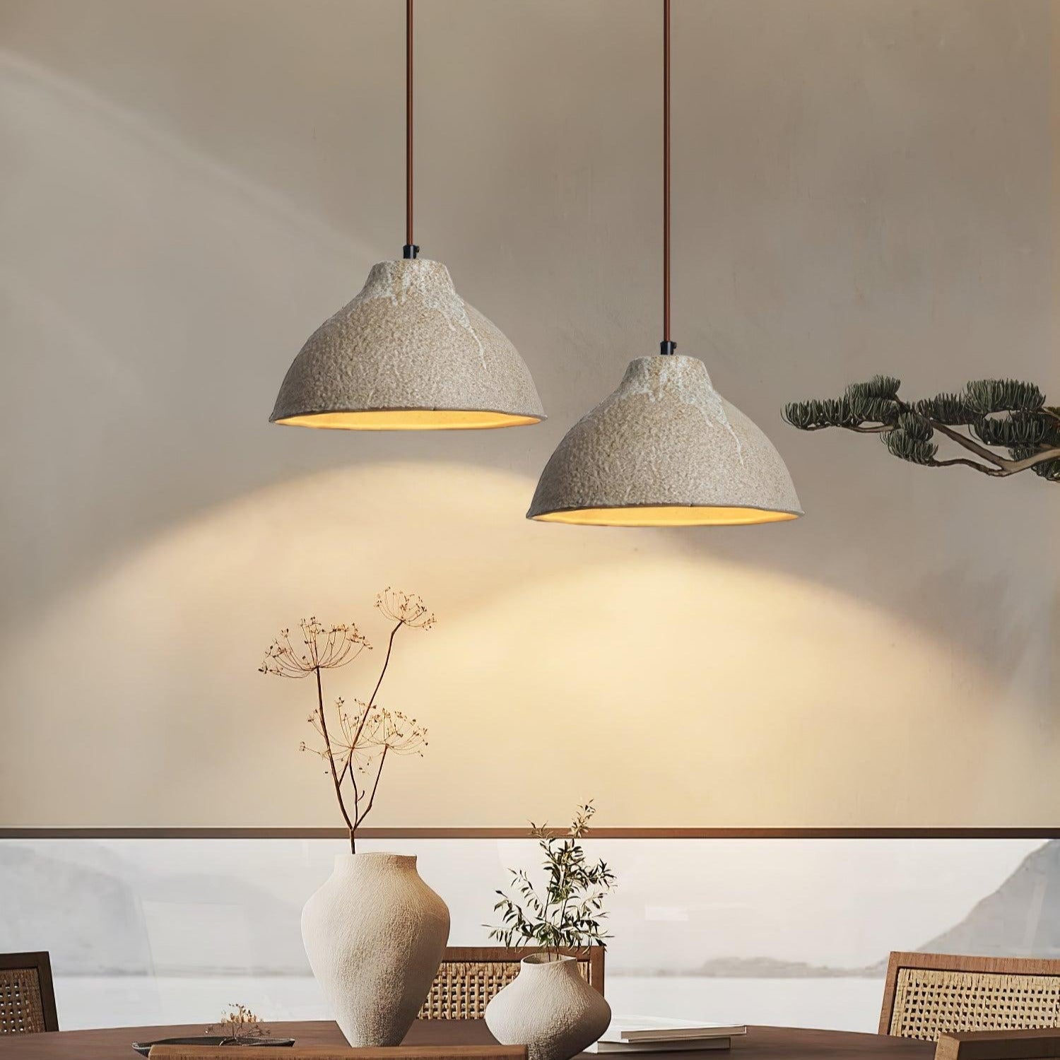 Maple Textured Ceramic Pendant Light - Neutralighting