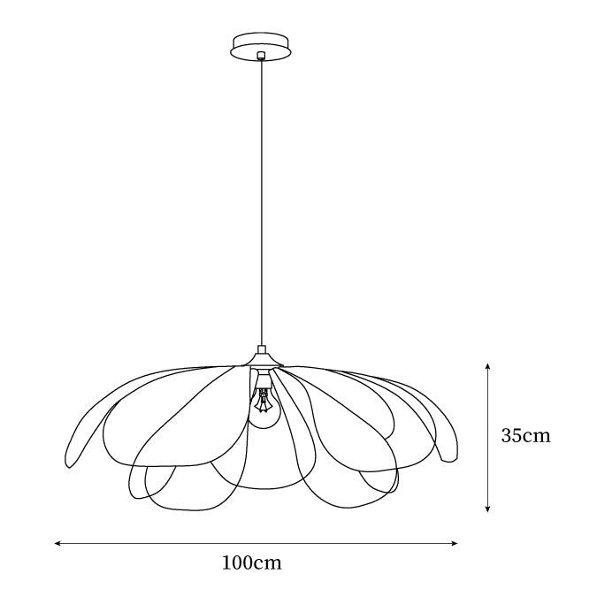 Eloria Petal-Shaped Rattan Pendant Light - Neutralighting