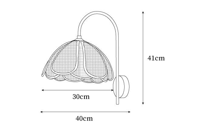 Edria Petal-Shaped Rattan Wall Lamp - Neutralighting