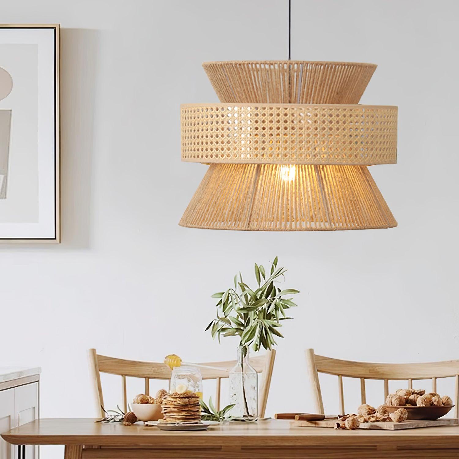 Ophelia Woven Rattan Pendant Light - Neutralighting