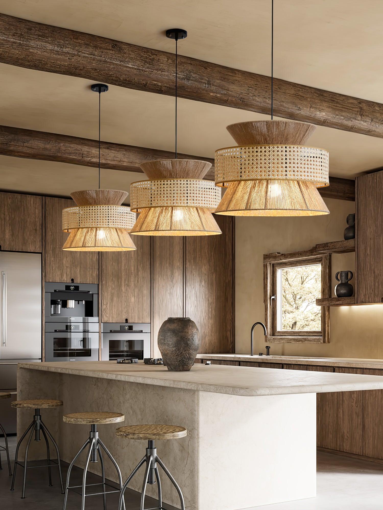 Ophelia Woven Rattan Pendant Light - Neutralighting