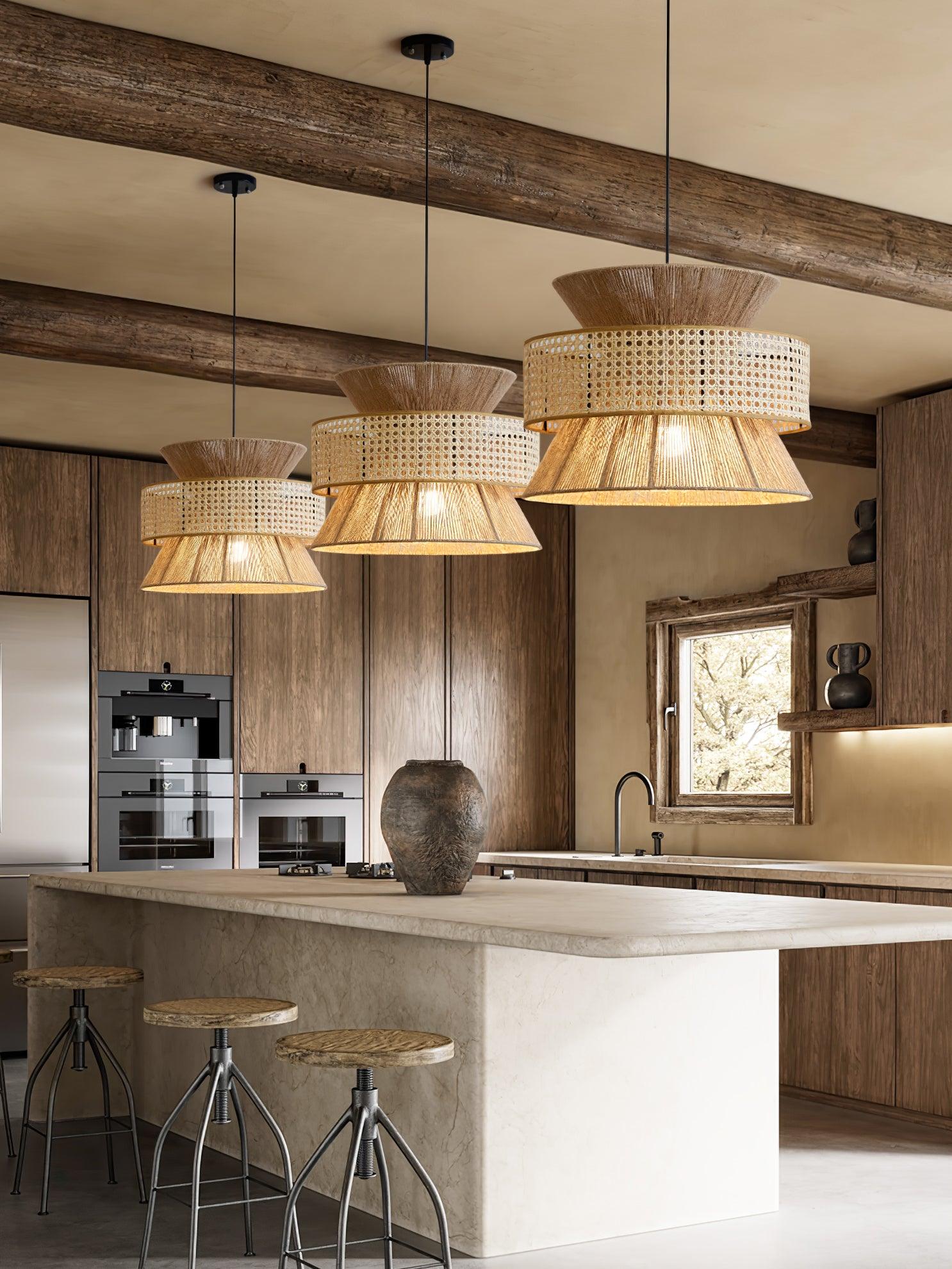 Ophelia Woven Rattan Pendant Light - Neutralighting