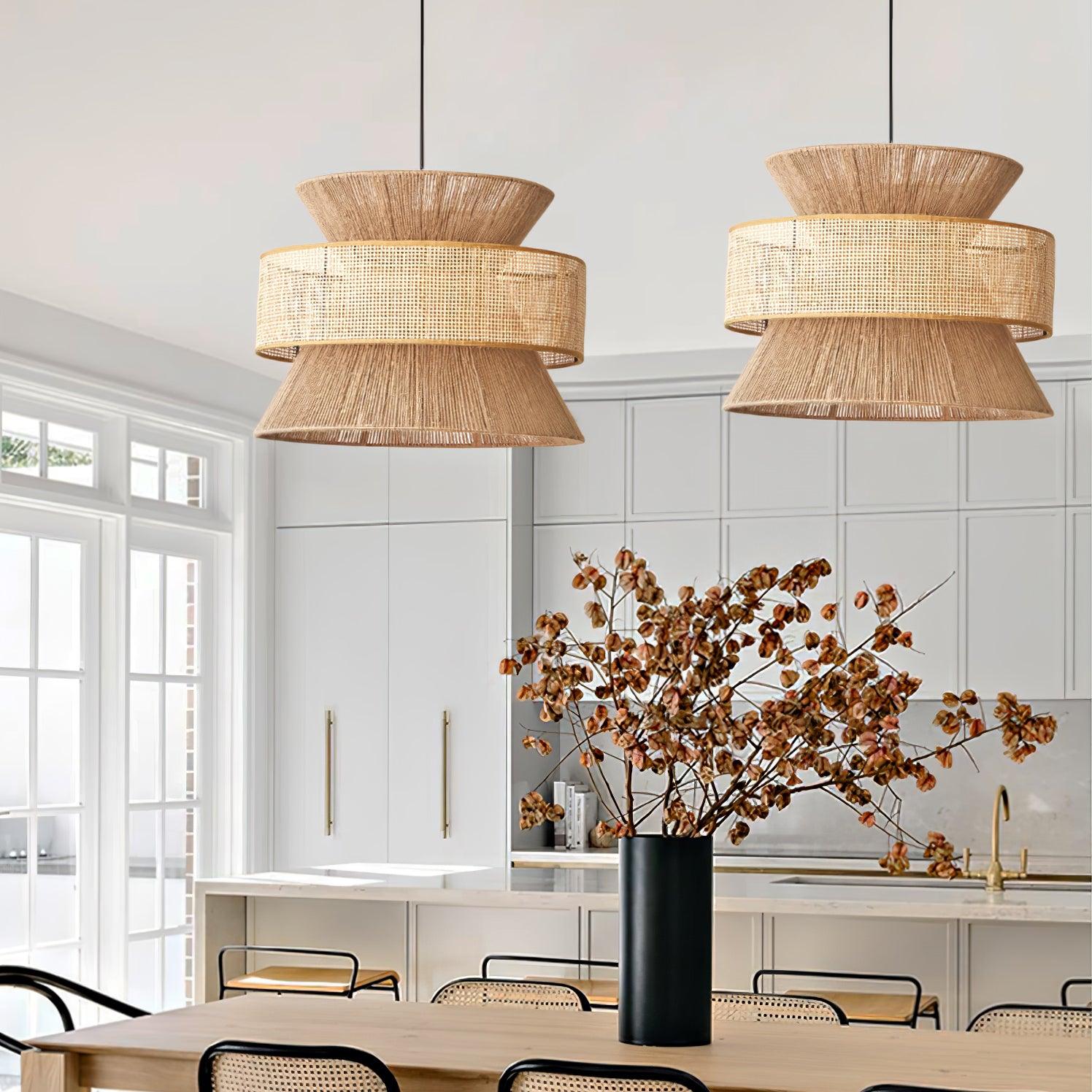 Ophelia Woven Rattan Pendant Light - Neutralighting