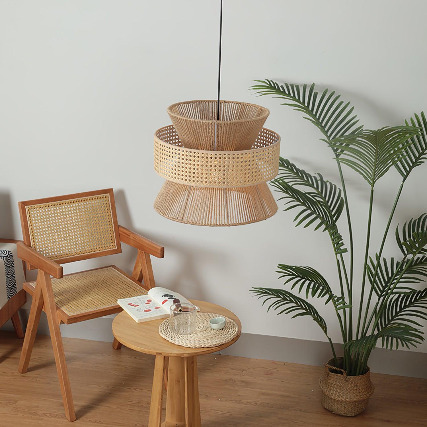 Ophelia Woven Rattan Pendant Light - Neutralighting