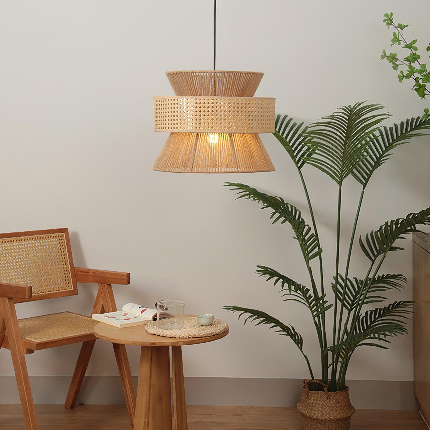 Ophelia Woven Rattan Pendant Light - Neutralighting