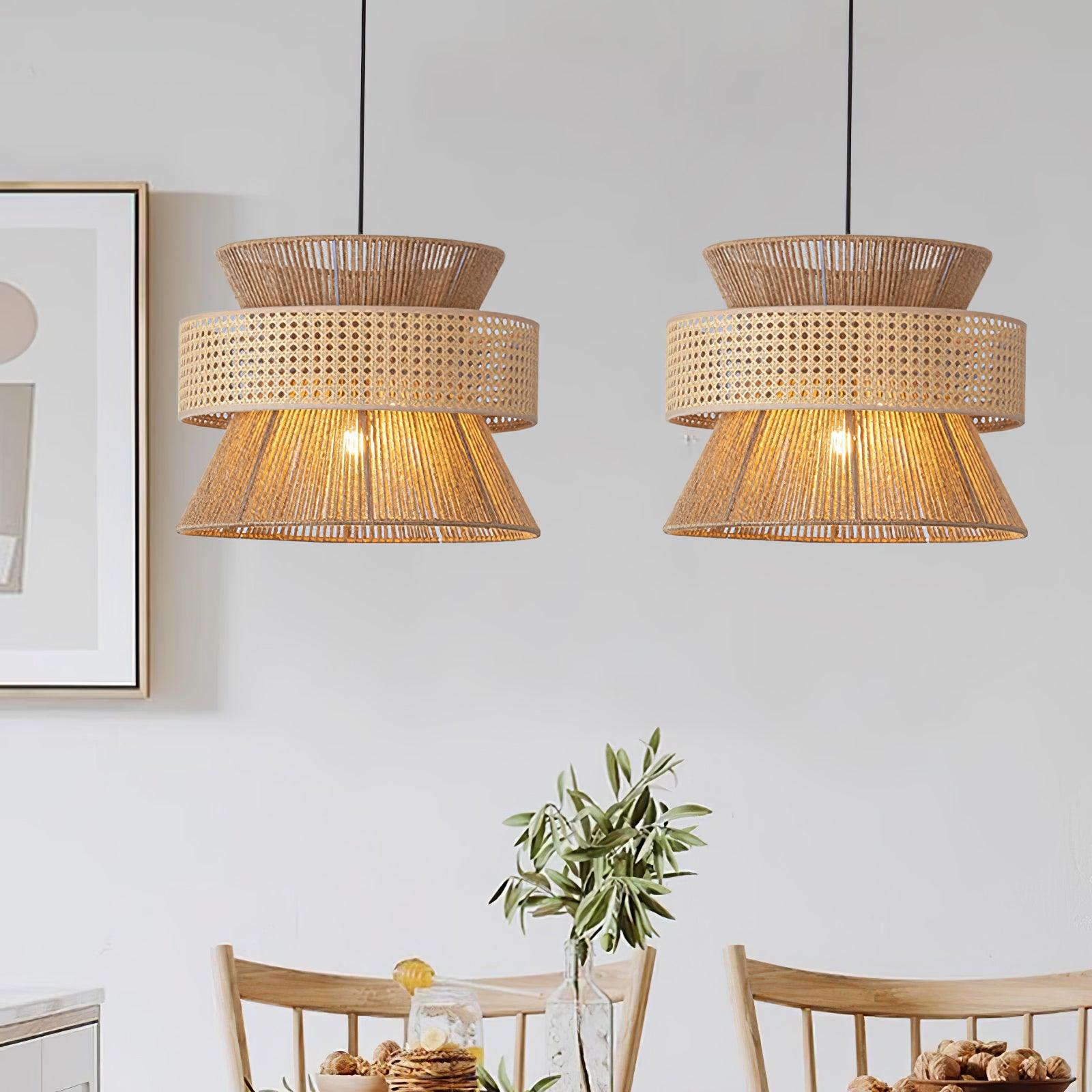 Ophelia Woven Rattan Pendant Light - Neutralighting