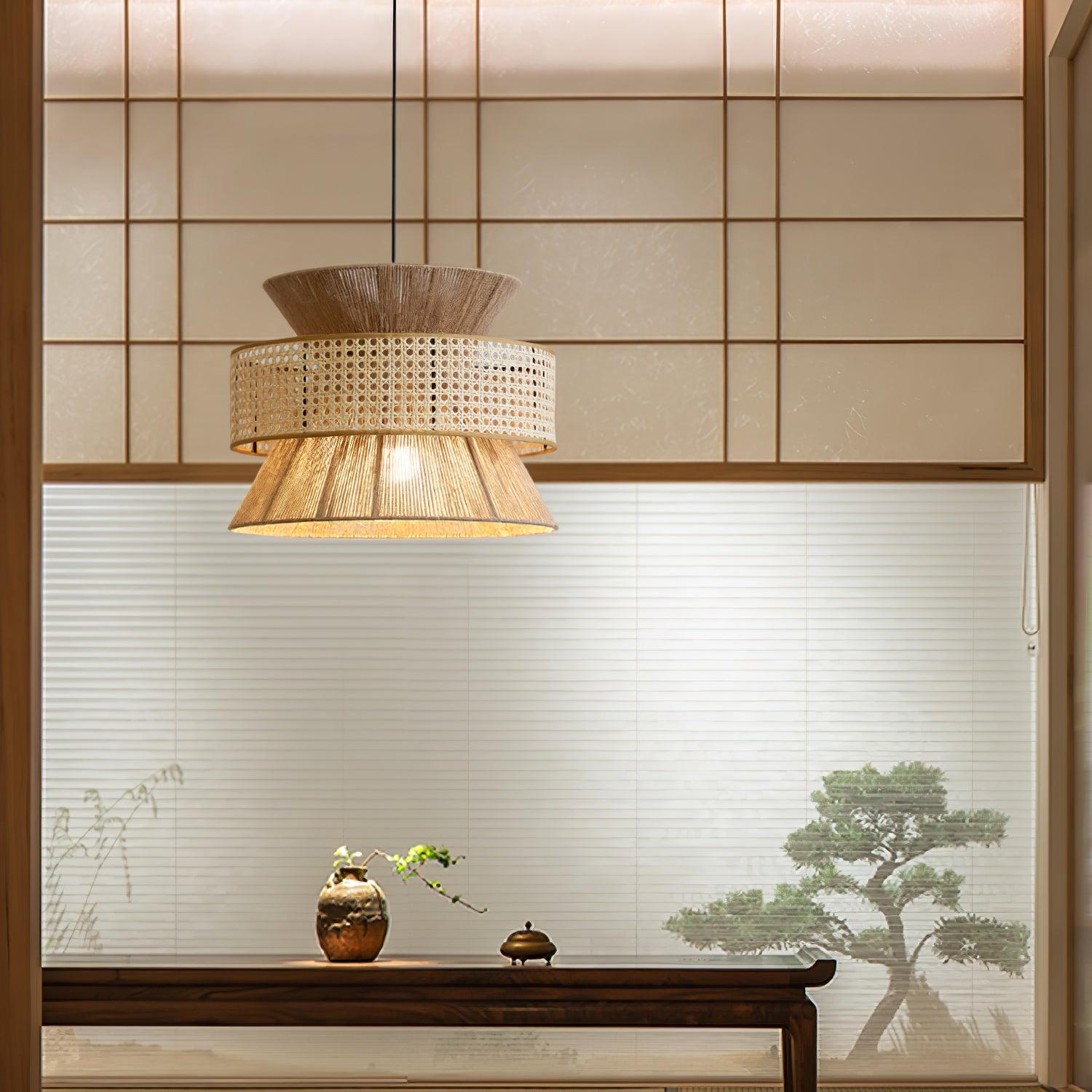 Ophelia Woven Rattan Pendant Light - Neutralighting