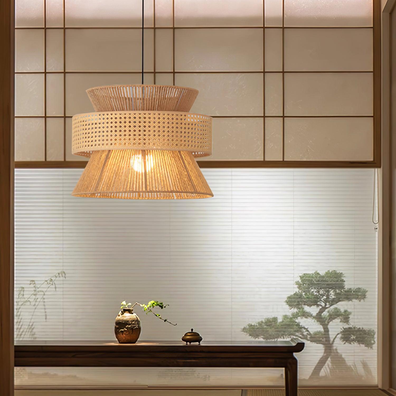 Ophelia Woven Rattan Pendant Light - Neutralighting
